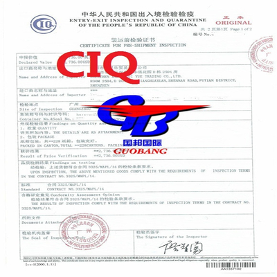 Certification d'origine et fumigation de la CIQ avec service de messagerie
