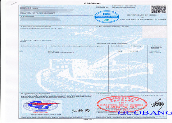 Certificat international CCPIT