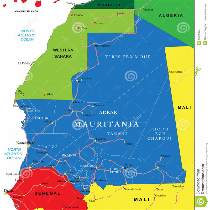 Expédition de et vers la Mauritanie par voie maritime. Transport routier (camionnage) : enlèvement chez les fournisseurs jusqu'au port/entrepôt. Type d'expédition : FCL et LCL.